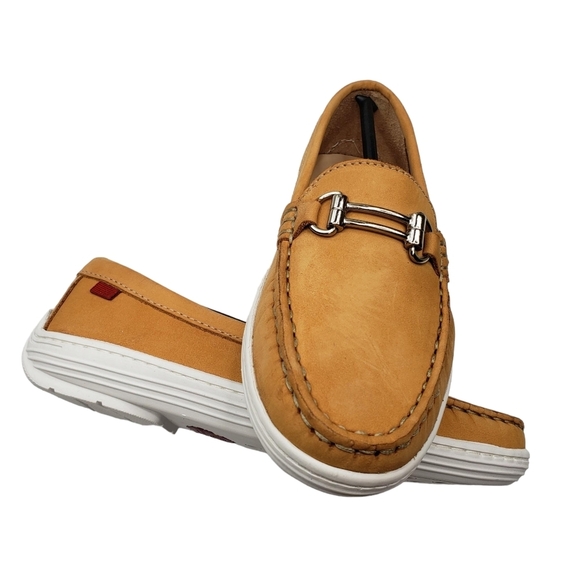 Marc Joseph | NIB Lexington Tan Nobuck Preppy Classic Leather Loafer Girl's 13.5 - Picture 9 of 14